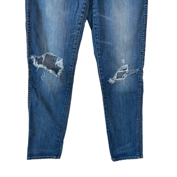 MADEWELL Women's TALL Slim Straight Distressed Jeans Medium Wash Size 26 Tall - Picture 4 of 12